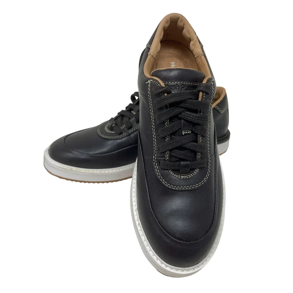 Hush Puppies Keaton Sneakers Leather Mens‎ 7 Dark Brown 114.9=K.10.4